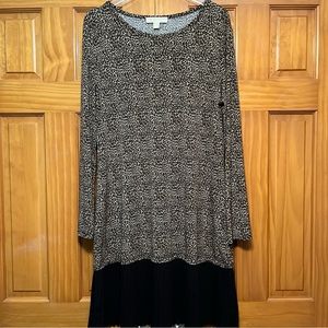Michael Michael Kors Leopard Print Pleated Dress Size XL